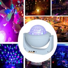 Elite Home Parti Disko Topu Rgb Sese Duyarlı Işık  Bluetoothlu  Müzik Çalar Karaoke Mikrofonlu Kumandalı