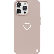 Casen iPhone 13 Pro Max Kalp Tasarımlı Pudra Pembe Renkli Silikon Telefon Kılıfı