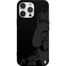 Casen iPhone 13 Pro Max Darth Vader Tasarımlı Siyah Renkli Silikon Telefon Kılıfı