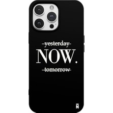 Casen Apple iPhone 13 Pro Max Now Tasarımlı Siyah Renkli Silikon Telefon Kılıfı