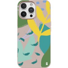 Casen iPhone 13 Pro Max Lets Peace Tasarımlı Pudra Pembe Renkli Silikon Telefon Kılıfı