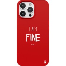 Casen Apple iPhone 13 Pro Max Fine Tasarımlı Kırmızı Renkli Silikon Telefon Kılıfı