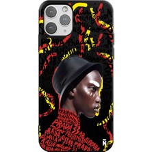Casen iPhone 11 Pro Max Milano Tasarımlı Siyah Renkli Silikon Telefon Kılıfı