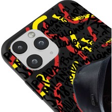 Casen iPhone 11 Pro Max Milano Tasarımlı Siyah Renkli Silikon Telefon Kılıfı
