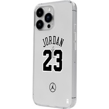 Casen iPhone 13 Pro Max Jordan Tasarımlı Şeffaf Silikon Telefon Kılıfı