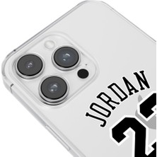 Casen iPhone 13 Pro Max Jordan Tasarımlı Şeffaf Silikon Telefon Kılıfı
