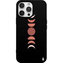 Casen iPhone 13 Pro Max Lune Tasarımlı Siyah Renkli Silikon Telefon Kılıfı