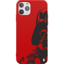 Casen iPhone 11 Pro Max Darth Vader Tasarımlı Kırmızı Renkli Silikon Telefon Kılıfı