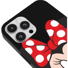 Casen iPhone 12 Pro Mickey Tasarımlı Siyah Renkli Silikon Telefon Kılıfı