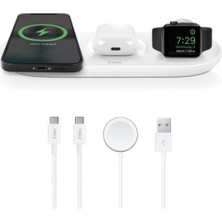 Ttec LED Aydınlatmalı 4in1 Kulaklık Apple Watch Iphone Şarj Standı Magsafe Uyum Masaüstü Şarj Standı