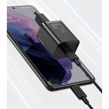 Baseus Süper Şarj Akım Korumalı Type-C 25W Şarj Başlık ve 1mt Kablo Set Iphone 15 15 Pro Max Şarj Seti