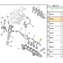 Psa Enjektör Borusu 206 207 307 Bipper (1570H6)