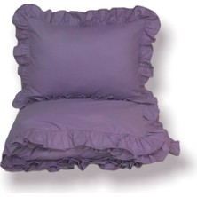 Mundo Lindo Fırfırlı Nevresim Takımı Lilac Bebek