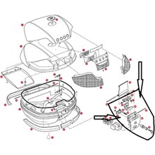 Givi Z641NM2 Çanta Kilit Mekanizması Kırmızı Anahtarlı V46-V35