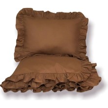 Mundo Lindo Fırfırlı Nevresim Takımı Boho Brown Tek Kişilik