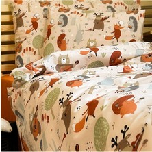 Mundo Lindo Orchestra In Beige Doğal Pamuk Tek Kişilik Nevresim Seti