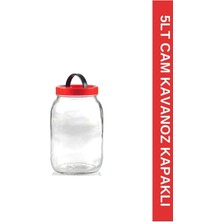 Viyalente 5 Litre - 5000 cc Cam Kavanoz Kapaklı - 1 Adet 5000CC1ADET