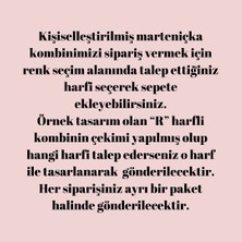 Meva Takı Nazar Boncuğu ve Harfli Kişiselleştirilmiş Marteniçka Bileklik Kombini