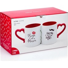 Lc Waikiki Lcw Home Baskılı Porselen Kupa 2'li 450 ml