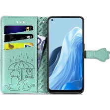 Bdt Shop Oppo Case 7 5g Flip Için Karikatür Hayvanlar Darbeye Kısa Kayış Telefon Kılıfı (Yurt Dışından)