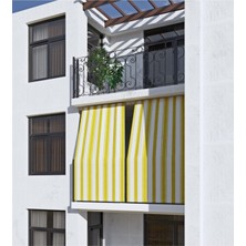 Pellosen Çizgili Balkon Perdesi+Branda+Güneşlik En x Boy