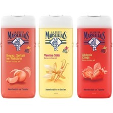 Le Petit Marseillais Beyaz Şeftali ve Nektarin 650 ml Vanilya Sütü 650 ml Akdeniz Çileği Duş Jeli