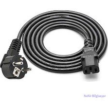 Keepro 1.5 Metre 1.5 mm Power Kablo 1.5 Metre C15 Power Kablo 1.5 Metre Oluklu Power Kablo