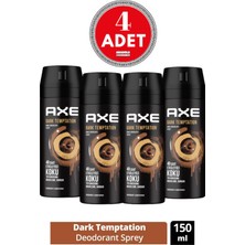 Axe Dark Temptation Erkek Sprey Deodorant 150 ml (4 Adet)