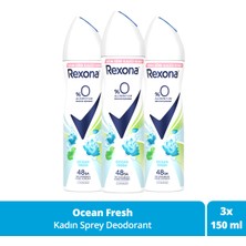 Rexona Kadın Ocean Fresh Sprey Deodorant %0 Alüminyum 150 ml 48 Saat Ter Kokusuna Karşı Koruma