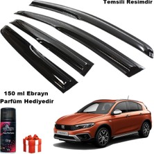 Friemats Fiat Egea Cross Uyumlu Mügen Cam Rüzgarlığı 2021 Sonrası 4 Lü Takım Koku Hediyeli