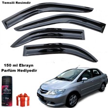 Friemats Honda City Mügen Cam Rüzgarlığı 2006-2009 Arası 4 Lü Takım Koku Hediyeli