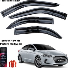 Friemats Hyundai Elantra Mügen Cam Rüzgarlığı 2016-2020 Arası 4 Lü Takım Koku Hediyeli