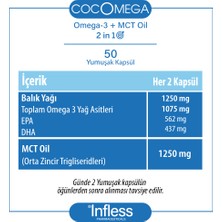 Infless Cocomega, Omega3 ve Mct Oil Içeren Yumuşak Kapsül
