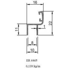 Ersaş Alüminyum Cam Balkon H Fitil Er 6465 Eloksal Mat 2 Metre