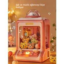 Love Home Çocuk Pençe Makinesi, Sevimli Klipsli Bebek Mini Makinesi, Küçük Ev Kız Oyuncağı, Ücretsiz 30 Bebek, 10 Gashapon Güç Kaynağı Kablosu (Yurt Dışından)