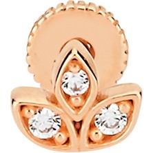Altın Sepeti Rose Altın Lotus Çiçek Helix Piercing