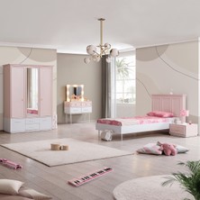 Setay Rosa Genç Odası Takımı - Dolap, Karyola, Komodin, Şifonyer