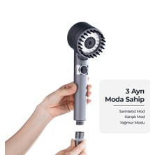 Turbo Shower Çok Fonksiyonlu, Masaj Etkili, Ayarlanabilir, Filtreli, Arıtmalı Duş Başlığı - Krom