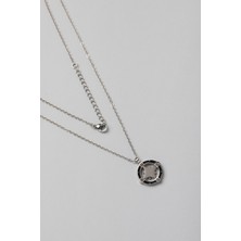 So CHIC Metalik Pusula 63 Cm Çelik Erkek Kolye