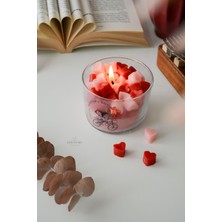 Ersu Store Sevgililer Günü Özel Tasarım Kokulu Soya Wax Cam Bardak Kalp Mum