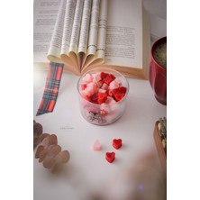 Ersu Store Sevgililer Günü Özel Tasarım Kokulu Soya Wax Cam Bardak Kalp Mum