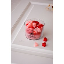 Ersu Store Sevgililer Günü Özel Tasarım Kokulu Soya Wax Cam Bardak Kalp Mum