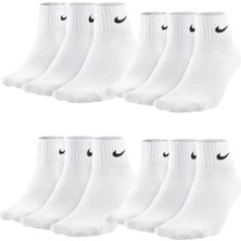 Turan Tech Nike SX4465-101 12 Li Kısa Çorap Seti Beyaz