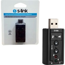 Ayt S-Link USB Ses Kartı 2.0 Çevirici Adaptör USB Girişini Jack Kulaklık Mikrofon Girişine Dönüştürücü Çevirici