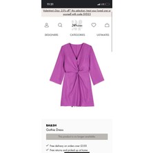 Yüksek Topuklar Boutique Ba&Sh Fuşya Saten Elbise