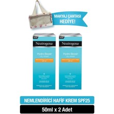 Neutrogena Hydro Boost City Shield SPF25 Yüz Güneş Kremi Içeren Nemlendirici 50ML X2 + Kırmızı Çant