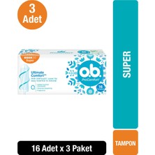 O.b. O.b Tampon Süper 16'lı X3