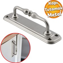 Badem10 Saclı El Tutamagı Çekme Kolu Kapı Tutma Kulbu 18,5 cm Krom Metal Kulp Kapı Tutamağı