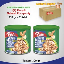 Paşa Kuruyemiş Kavrulmuş Karışık Kuruyemiş Teneke Kutu 150 gr x 2 Adet