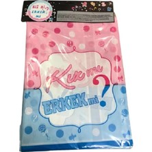 Dizayn Parti Evi Cinsiyet Öğrenme Partisi Kız Mı Erkek Mi Boy Or Girl Gender Reveal 120X180 cm Plastik Masa Örtüsü